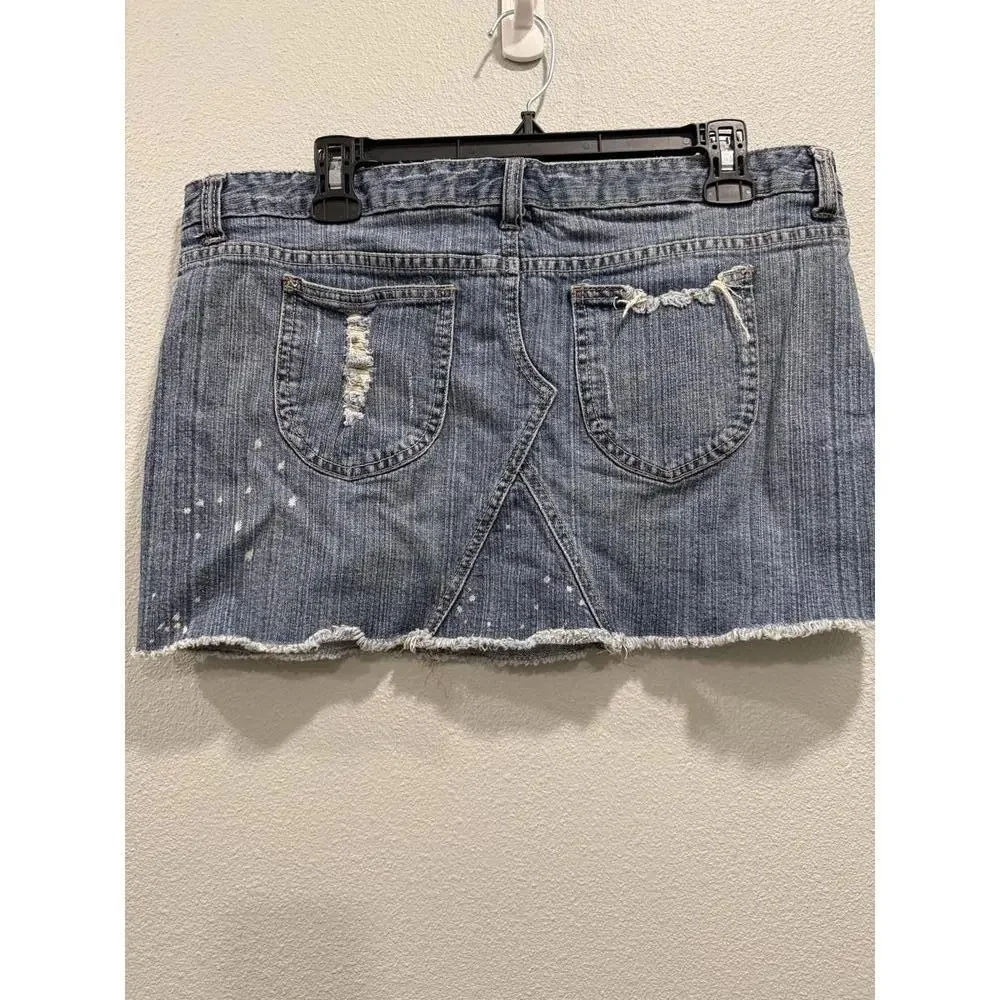 Rue 21, Y2K Denim Mini Skirt, Size 13/14 Juniors